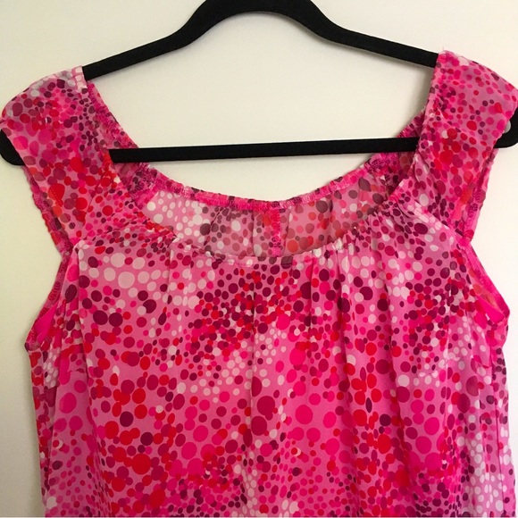 Vintage 90s pink bubble chiffon dress Size M. - Picture 2 of 4